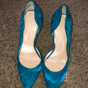 Jessica Simpson Velvet Heels